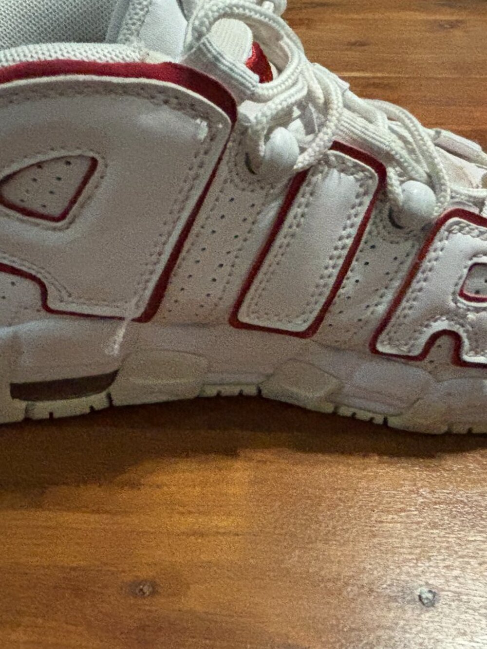 Nike Air Uptempo Shoes 921948-102 Size 8 White Varsity Red Mens